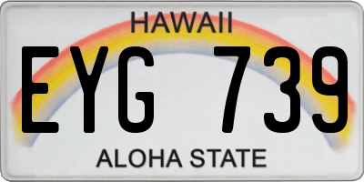 HI license plate EYG739