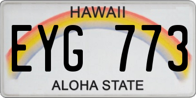 HI license plate EYG773