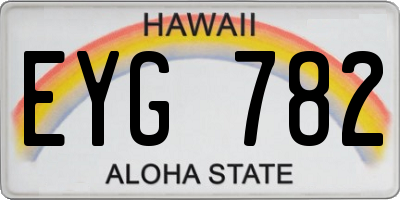 HI license plate EYG782