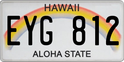 HI license plate EYG812