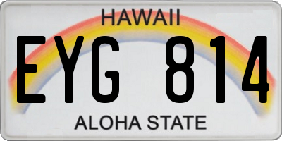 HI license plate EYG814