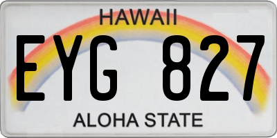 HI license plate EYG827