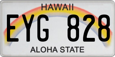 HI license plate EYG828
