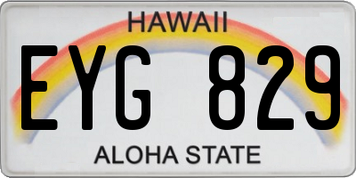 HI license plate EYG829