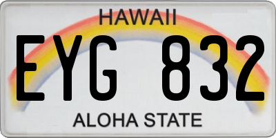 HI license plate EYG832