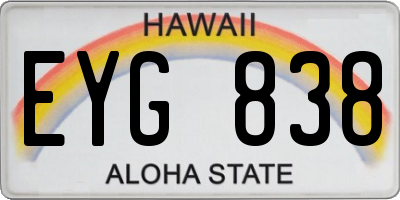 HI license plate EYG838