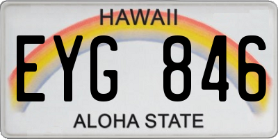 HI license plate EYG846