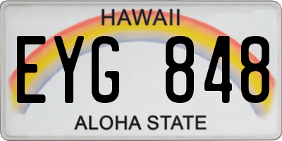 HI license plate EYG848
