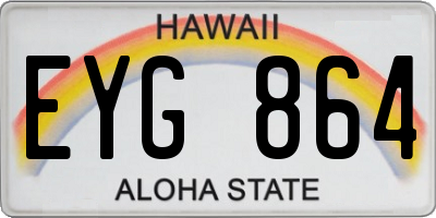 HI license plate EYG864