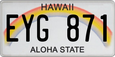HI license plate EYG871