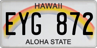 HI license plate EYG872