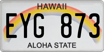 HI license plate EYG873
