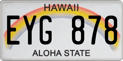 HI license plate EYG878