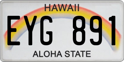 HI license plate EYG891