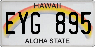 HI license plate EYG895