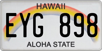 HI license plate EYG898