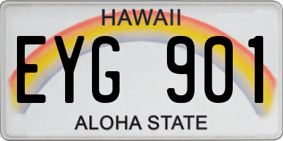 HI license plate EYG901