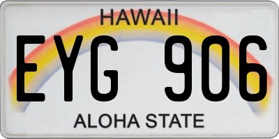 HI license plate EYG906