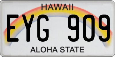HI license plate EYG909