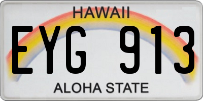 HI license plate EYG913