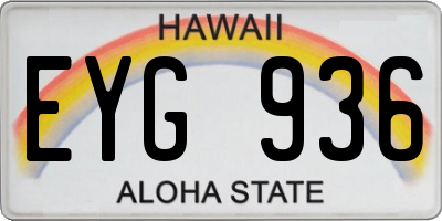 HI license plate EYG936
