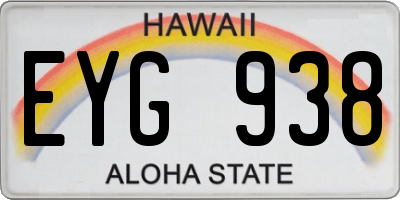 HI license plate EYG938