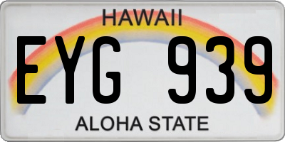 HI license plate EYG939