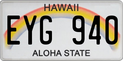 HI license plate EYG940