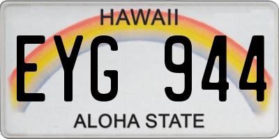 HI license plate EYG944