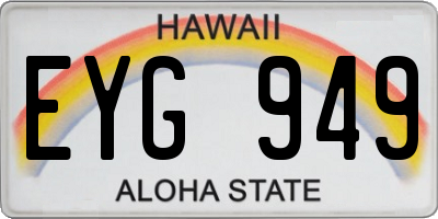HI license plate EYG949