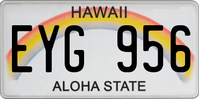 HI license plate EYG956