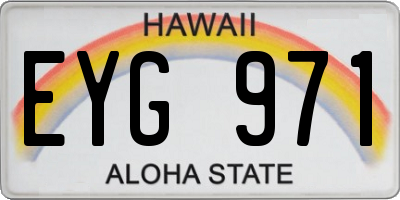 HI license plate EYG971