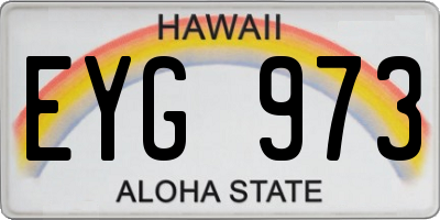 HI license plate EYG973