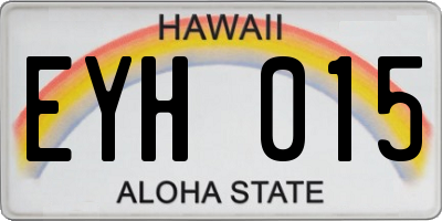 HI license plate EYH015