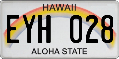 HI license plate EYH028
