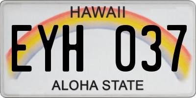HI license plate EYH037