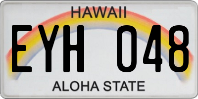 HI license plate EYH048
