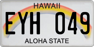 HI license plate EYH049