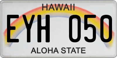 HI license plate EYH050
