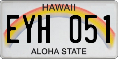 HI license plate EYH051