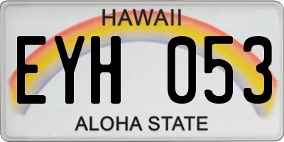 HI license plate EYH053