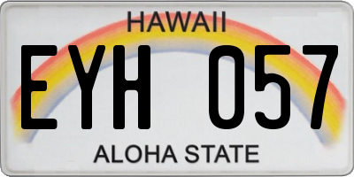 HI license plate EYH057