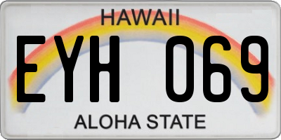 HI license plate EYH069