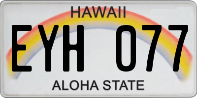 HI license plate EYH077
