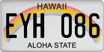 HI license plate EYH086