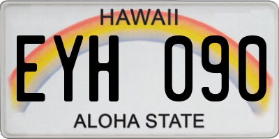 HI license plate EYH090
