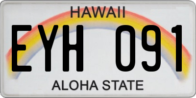 HI license plate EYH091