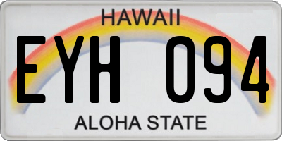 HI license plate EYH094