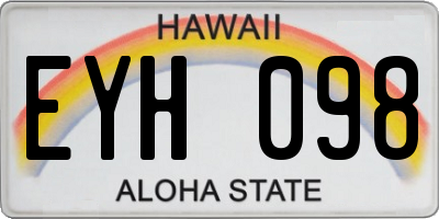HI license plate EYH098