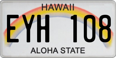 HI license plate EYH108